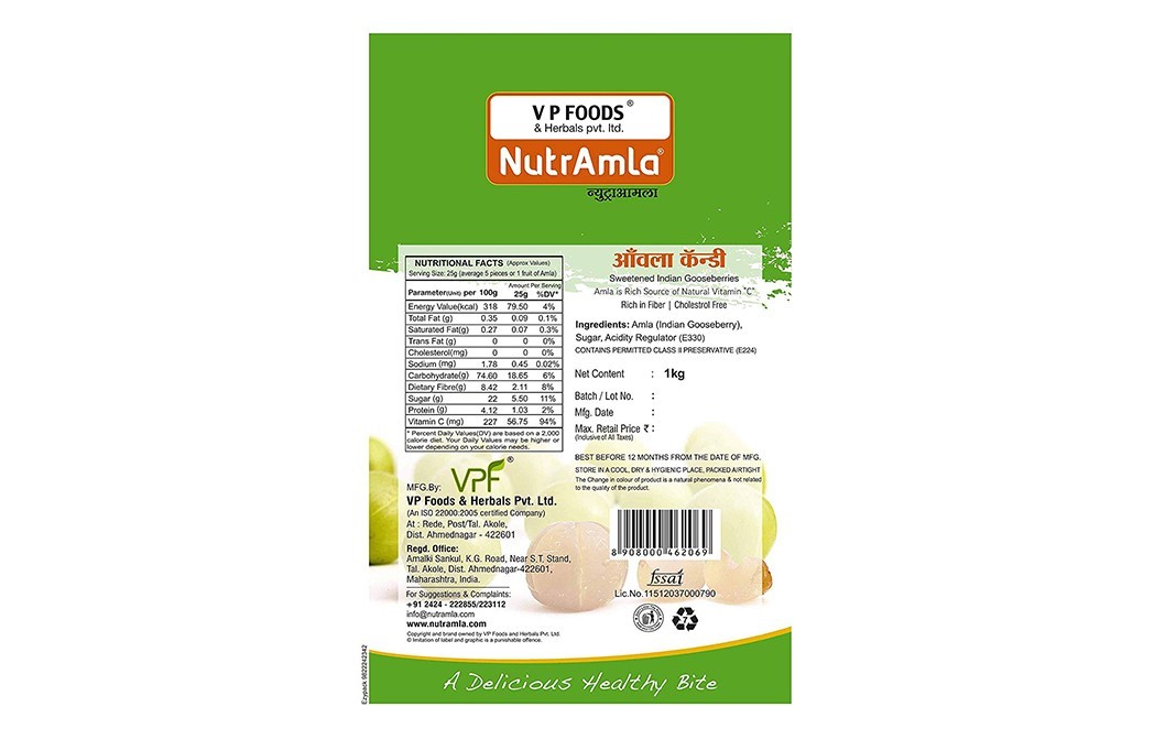 NutrAmla Amla Candy    Pack  1 kilogram